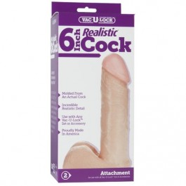 Realistic Cock 6 in. Vac U Lock - Just Orgasmic