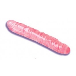 Translucence 12 in. Veined Double Dong Pink - Just Orgasmic