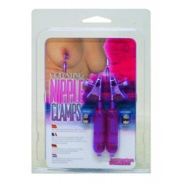 Vibrating Wireless Nipple Clamps lavender - Just Orgasmic
