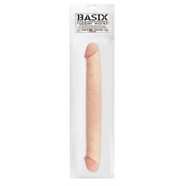 Basix Double Dong 12in. Flesh - Just Orgasmic