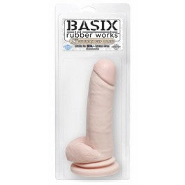 Basix Dong with Suction Cup 8 in. Flesh - Just Orgasmic