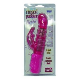 Ringed Pulsating Rabbit 7 Function G Spot Head Pink - Just Orgasmic