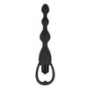 Silicone Vibrating Pleasure Beads Black - Just Orgasmic