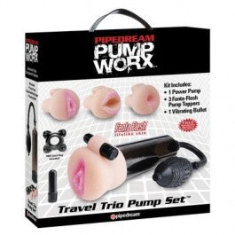 Pump Worx Travel Trio Pump Set - Just Orgasmic