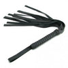 Sex & Mischief Black Faux Leather Flogger - Just Orgasmic