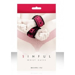 Sinful Pink Wrist Cuffs - Just Orgasmic