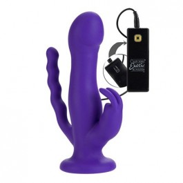 10-Function Silicone Love Rider Triple Rider - Purple - Just Orgasmic