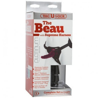 Vac U Lock The Beau with Supreme Harness Dark Purple - Just Orgasmic