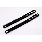 Neoprene Snap Cockrings Black - Just Orgasmic