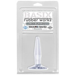 Basix Mini Butt Plug Clear - Just Orgasmic