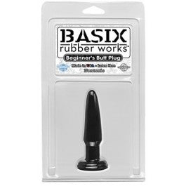 Basix Beginners Butt Plug Black - Just Orgasmic