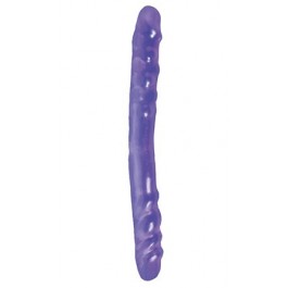 Basix Double Dong 16in. Purple - Just Orgasmic