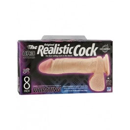 The Realistic Cock - UR3 - Vibrating 8 Inch White - Just Orgasmic