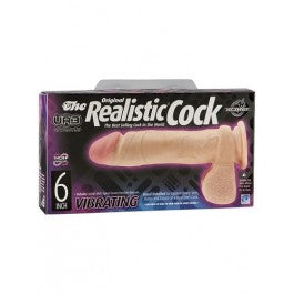 The Realistic Cock - UR3 - Vibrating 6 Inch White - Just Orgasmic